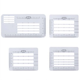 KALLORY 4pcs 4 Lettermate Addressing Guide Curb Address Stencil Envelope Stencil Envelope Addressing Guide Scrapbooking Template Alphabet Stencil Template for Letter Lettering Staple