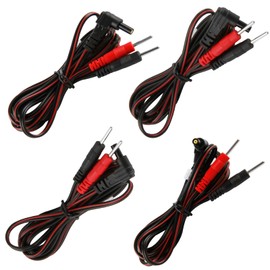 Lead Wires for TENS Machines 4Pack Electrotherapy Accessories with 2mm Pin Connectors Premium Electrode Cables Compatible with TENS Electronic Therapy Machines 47 Inches Length