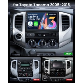 (4Core+64G) Car Radio for Toyota Tacoma 2005-2015: 9 inch Car Stereo Replacement - Android 12 5G WiFi Wireless CarPlay Android Auto - with GPS Navigation（Online Upgrade OTA System）