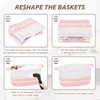 6 Pack Storage Basket for Shelves, Boho Cotton Rope Storage