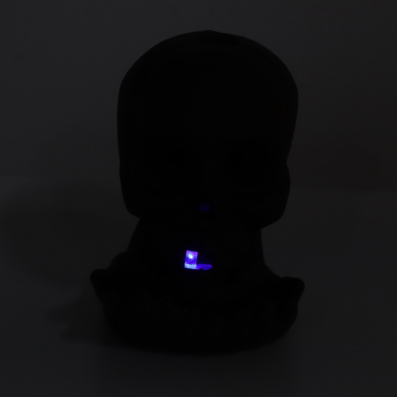 Backflow Incense Burner Purple Sands LED Light Skull Head Design