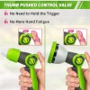 AUTOMAN Garden Hose Nozzle - 2 Pack, Thumb Control Sprayer,