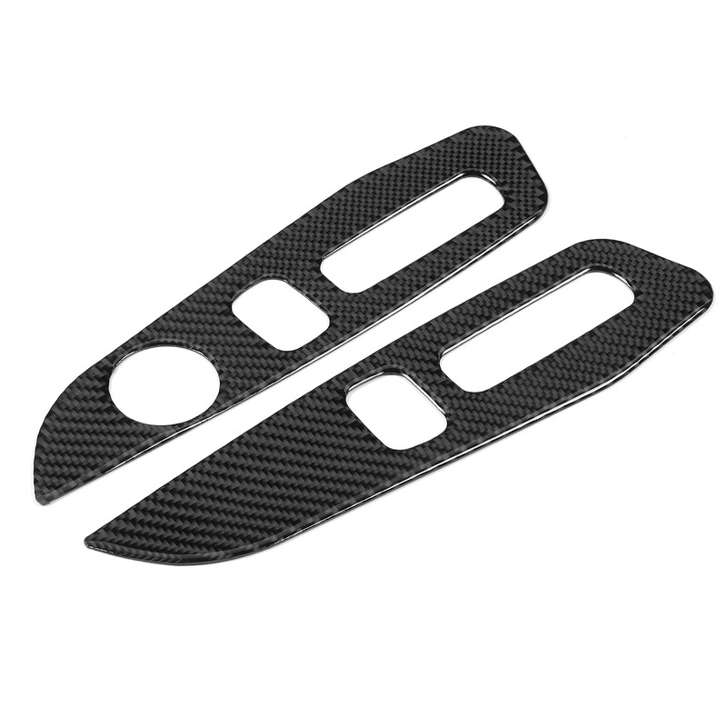 Seat Adjustment Button Panel Trim Soft Carbon Fiber Decoration Fit