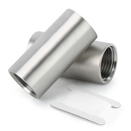 ERGAOBOY 2 Pcs 50MM 1/4" Female Thread X 1/4" Female Thread BSP Nipple Cast Iron Pipe 304 Stainless Steel Pipe Fittings