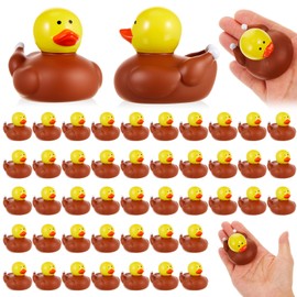 DEEKIN 50 Pcs Turkey Rubber Ducks 2 Inch for Thanksgiving Party Decorations Turkey Rubber Ducks in Bulk for Thanksgiving Party Favors Supplies