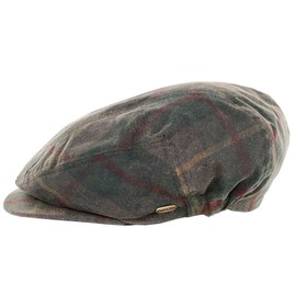 Mucros Weavers Wax Kerry Cap,Irish Hat for Men, Waterproof Hat from Ireland(Large, Tartan Green)