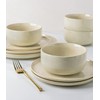TheTerra Ceramic Dinnerware Sets for 4, 12 Pieces Handmade Reactive