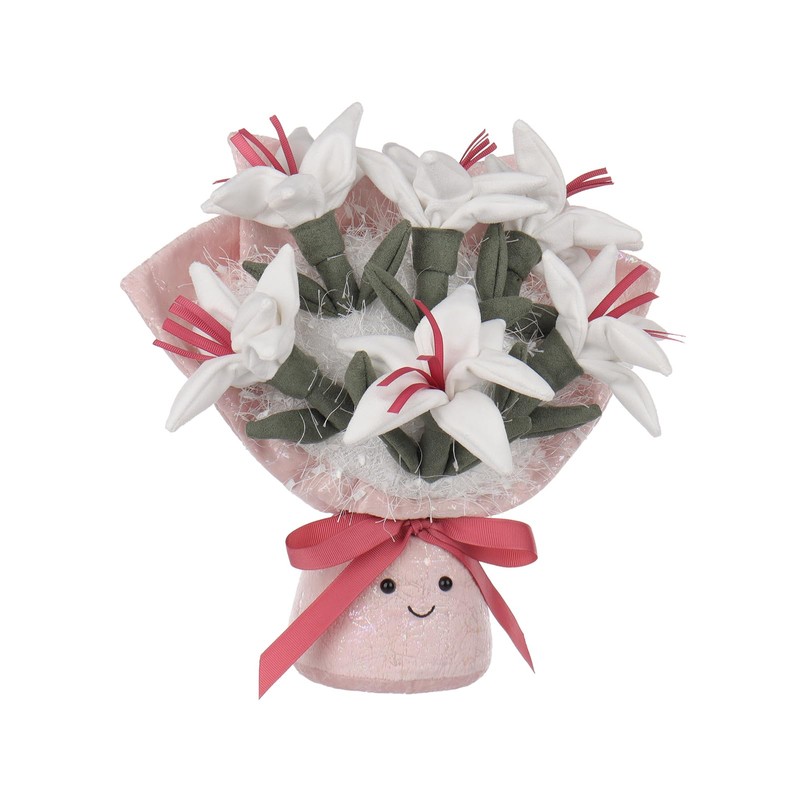 Apricot Lamb Lily Bouquet Bouquet Flower Plush Toys for Kids,