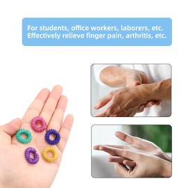 Acupressure Ring Set, 10 Pieces Large Acupressure Ring, Massage Ring for Stress Reducer and Promote Blood Circulation, Massage Rings for Fingers, Acupressure Ring, Ying Yang Energy Ring
