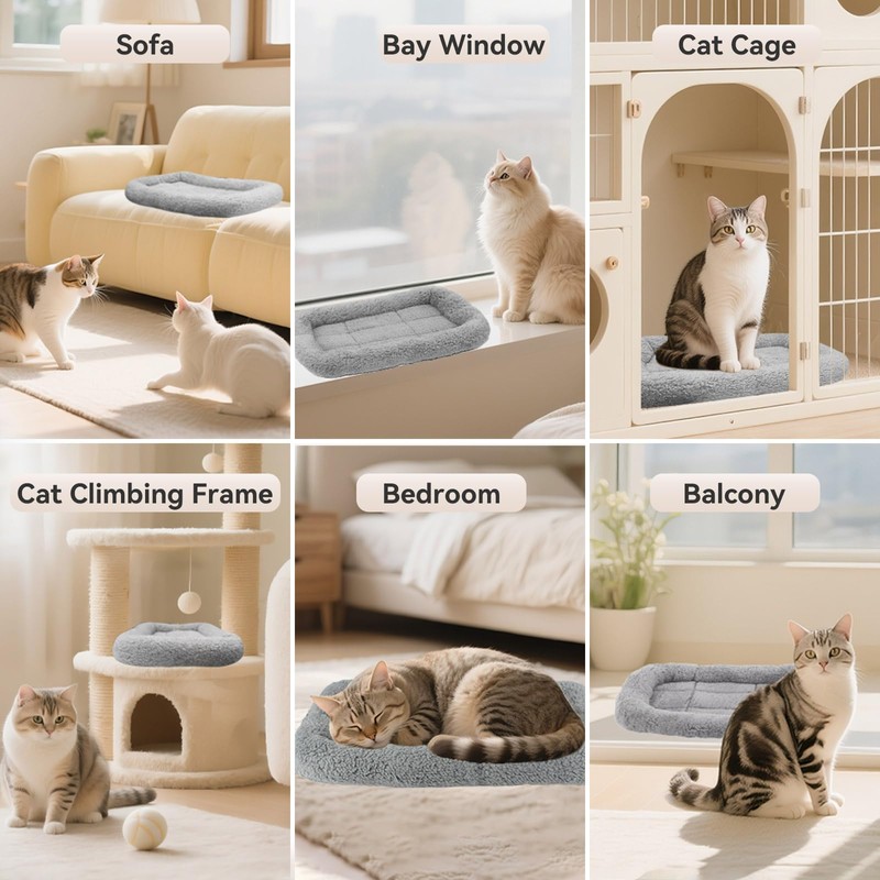 Billionchains Cat Bed Washable Indoor Cat Cushion Bed, Soft and