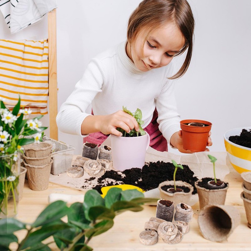 bssmmai 100 x Coconut Source Tablets with Mesh Growing Support