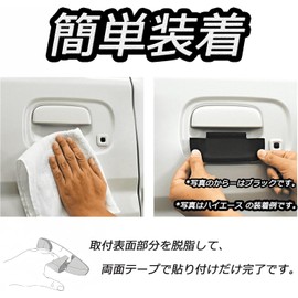 RXCARGO Door Parts Car Parts for Daihatsu Hyjet Cargo Atley S700V S710V R3.12 - Exterior Car Dedicated Door Panel Outdoor Door Handle Rubber Protector Protective Scratch Resistant Accessories (White)