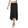 NILOUFO Women's Handkerchief Hemline Midi Skirt Summer Casual Flowy High