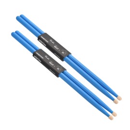 MECCANIXITY 2 Pair Maple Wood Drumstick Anti Slip Handle Grips 7A Blue Classic Drum Stick Wood Tip for Drumming Musical Instrument Percussion