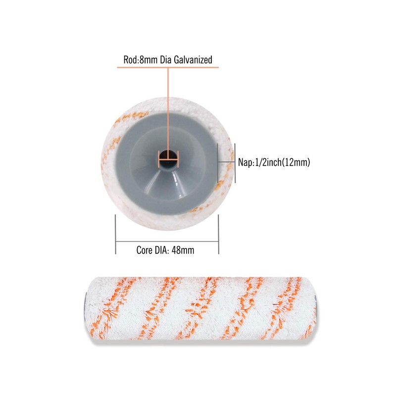 ROLLINGDOG 9 inch Paint Roller Set - 3PCS Lint Free