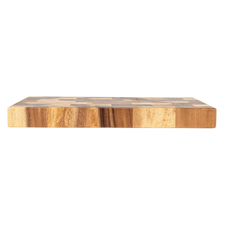 Creative Co-Op Suar Wood End Grain Rectangle Cheese and Cutting