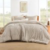 Litanika Comforter Oversized King Size Set Khaki, 3 Pieces Chevron