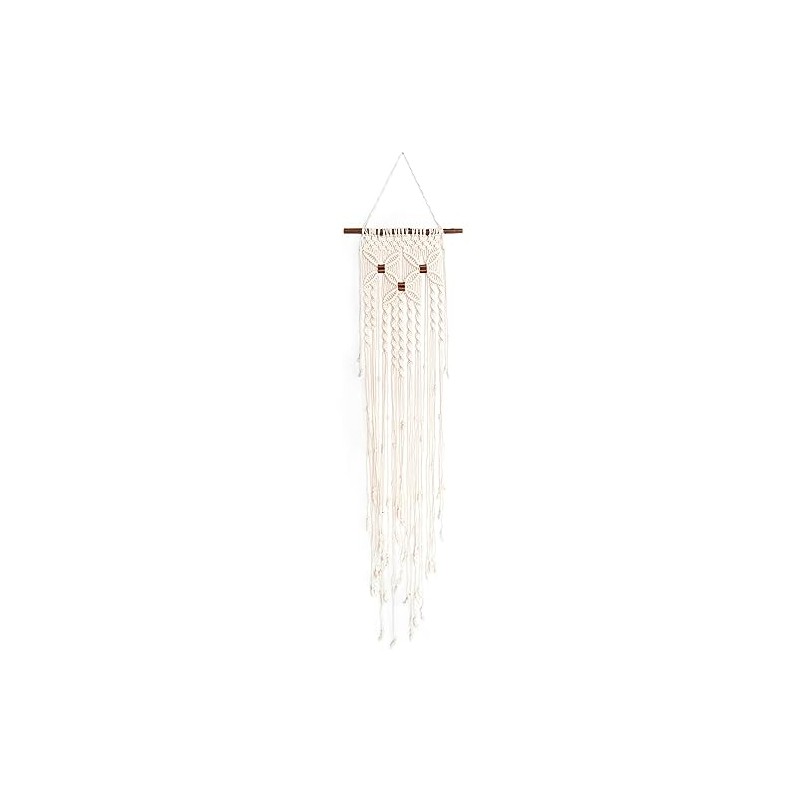 Solid Oak Macrame WALLHANG KIT 3 Flowers, Off-White, One Size