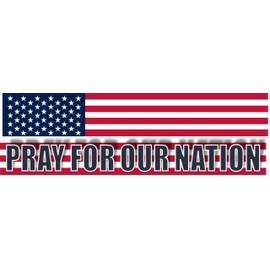 StickerTalk Pray for Our Nation Shadow US Flag Vinyl Magnet, 10 inches by 3 inches
