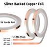 4 Rolls Silver Backed Copper Foil for Stained Glass, 2