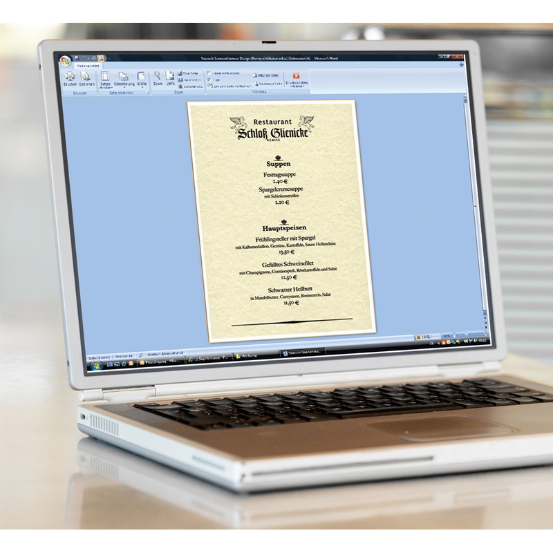 Sigel A4 Textured Cardboard Papers - Perga Champagne (50 Sheets)