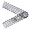 Garosa 5.5 Inch Folding Ruler Protractor Plastic 140mm Frosted Multi
