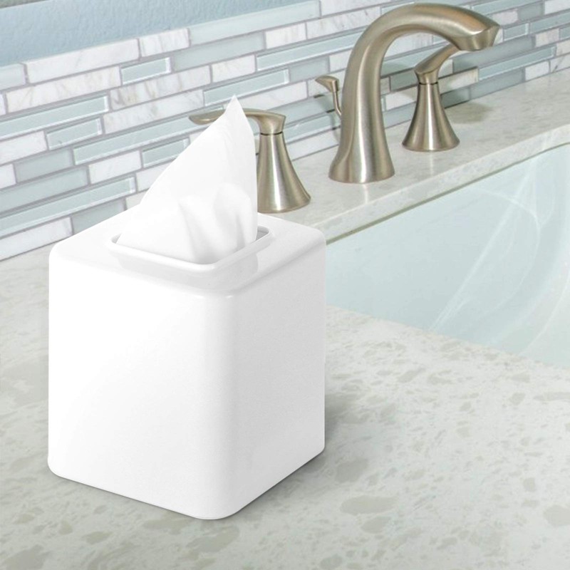 Youngever 2 Pack Tissue Box Covers, Re-usable Plastic Square Tissue