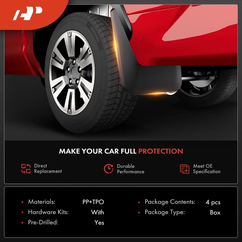 A-Premium Juego de 4 protectores contra salpicaduras compatibles con Elantra