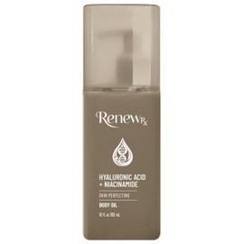RENEW RX Hyaluronic Acid + Niacinamide Moisturizing Body Oil – Deep Hydration & Skin Care, Skin Perfecting Vegan Skincare, 10 fl oz