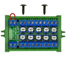 Dimmer Control 10-Lights LED Hub Distribution Module, AC/DC 5 to 24V Input, for HO/N/O Train Model