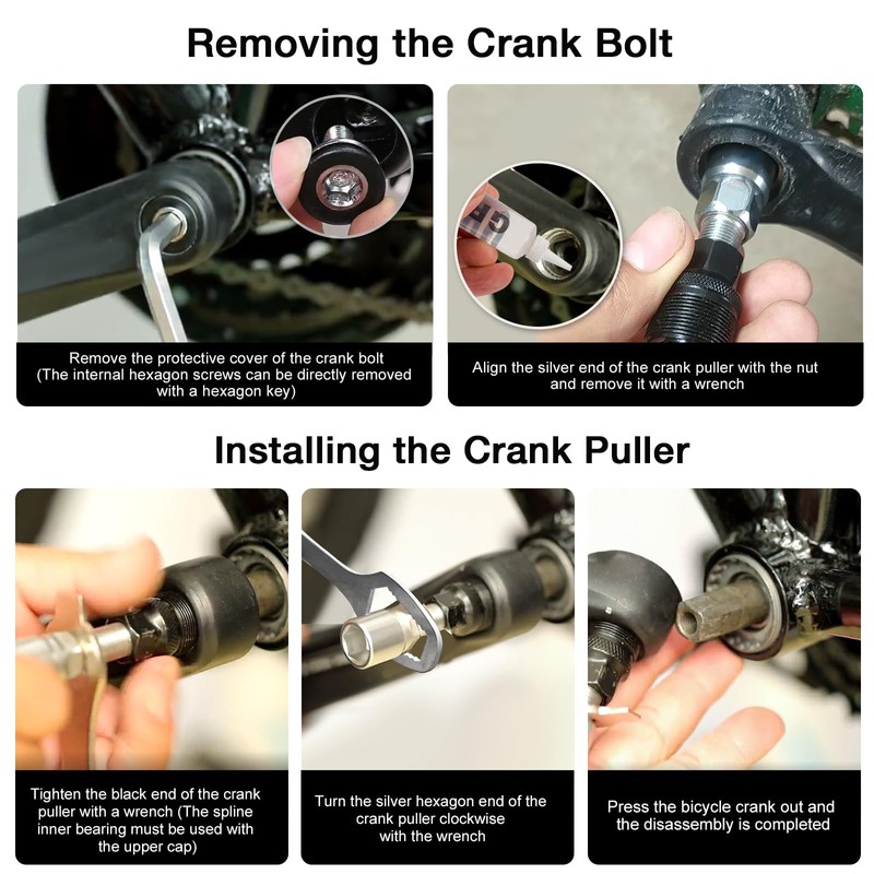 Celepoir Crank Puller & Bottom Bracket Removal Tool Set, Bicycle