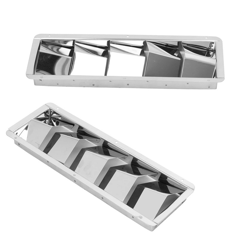 Marine Louvered Vent, 5 Slots Boat Rectangle Stainless Steel Louvered