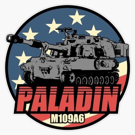 Paladin M109A6 Window Bumper Sticker Decal 5"