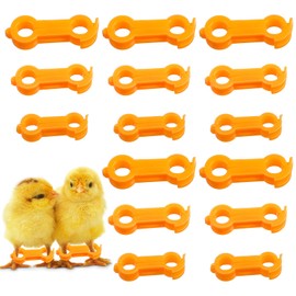 HJZHII 15PCS 3 Size Baby Chick Leg Hobbles, Yellow Poultry Leg Bands Chicken Hobble Braces Quail Splay Legs Band for Chicks Quails Ducks Bird Parrot Newborn Spraddle Legs 1 to 3 Days Newly Hatched