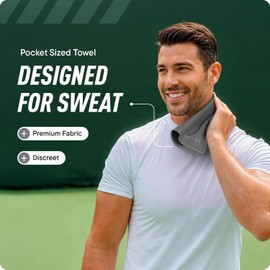 DRYKI Pañuelos que absorben el sudor, los pañuelos originales de microfibra deportiva para absorber el sudor de las manos, la cara y el cuerpo (gris glaciar, 5 unidades)