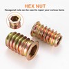 Threaded Inserts for Wood, 155 Pcs Threaded Insert Nuts, M4
