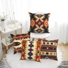 HOSTECCO Tribal Cushion Covers 45x45 cm Set of 4 Aztec