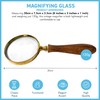 Thorness Elegant Regency Style Wooden Handle Magnifying Glass for Reading,