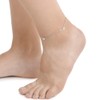 Vanbelle Rhodium Plated 925 Sterling Silver Anklet with Dangling Fine