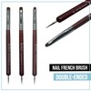 NEVI USA 2-Piece Sable Brush Set: Professional Acrylic French Manicure