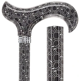 Royal RC Canes Chic Adjustable Walking Cane – Everlasting Delight Floral Pattern – Stylish Lightweight Derby Cane for Women and Men – Adjustable from 29" to 38" with 16mm Tip