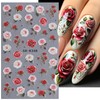 Rose Nail Stickers for Nail Art Embossed Flower Nail Art