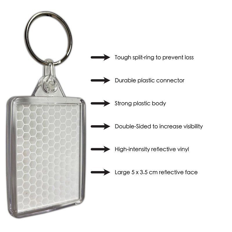 Reflective Keyrings for Kids, Bags, Running - Safety Reflectors Keyring