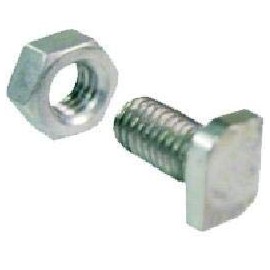 20 x Greenhouse Glasshouse Aluminium Cropped Head Nuts and Bolts M6 x 12mm