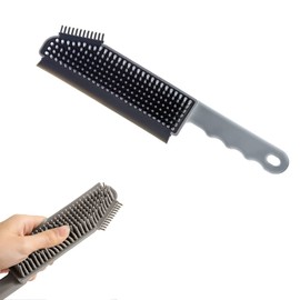 DHinkyoung Pet Hair Removal Brush, Pet Hair Remover, 3 in 1 Mirror Cleaning Brush with Scratch Free Rubber Bristles and Handle, Ideal for Cars, Seats, Sofa, Carpets, yard, Removes Hair from Surfaces