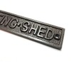 Cast Iron POTTING SHED Antique Sign 162mm x 33mm