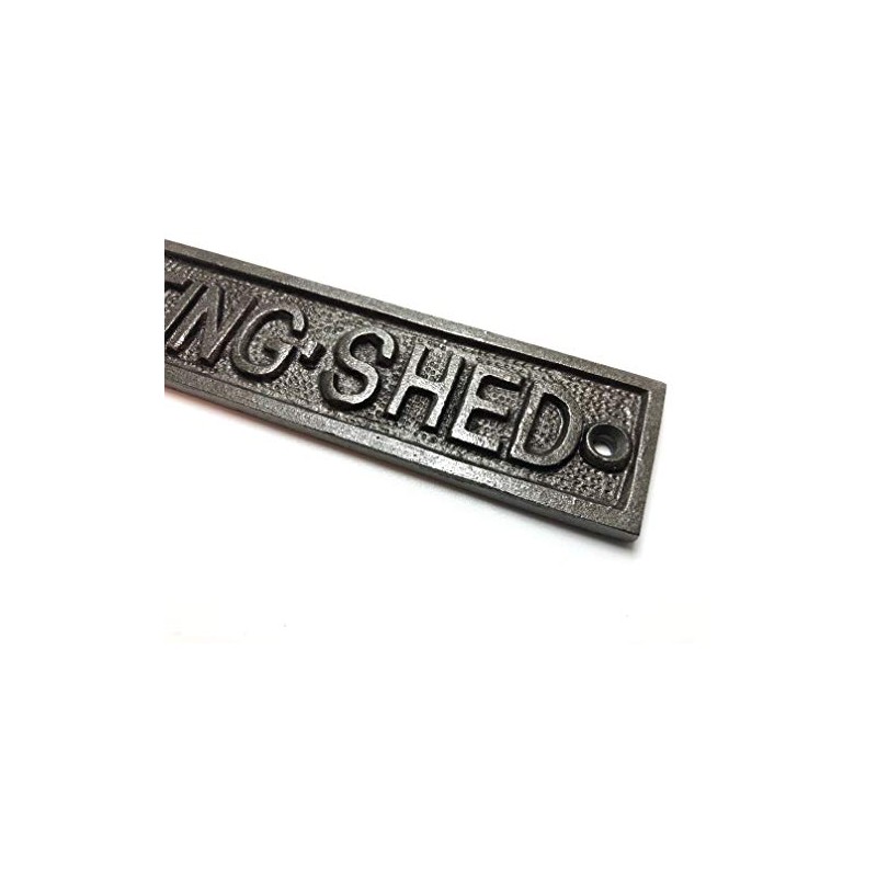 Cast Iron POTTING SHED Antique Sign 162mm x 33mm