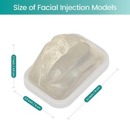 MedEduQuest Transparent Facial Injection Lip Model, Facial Model for Injection and Filler Practice, Micro Plastic Surgery Teaching, Beautician Teaching, Injection Training for Medical Students Doctors