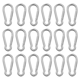 CZAYEFNH Carabiner Hooks, Pack of 18, 1.96 x 0.18 Inches Carabiner with Snap Closure, Ideal for Key Chains, Camping, Hiking, Travel, Fishing, Backpack