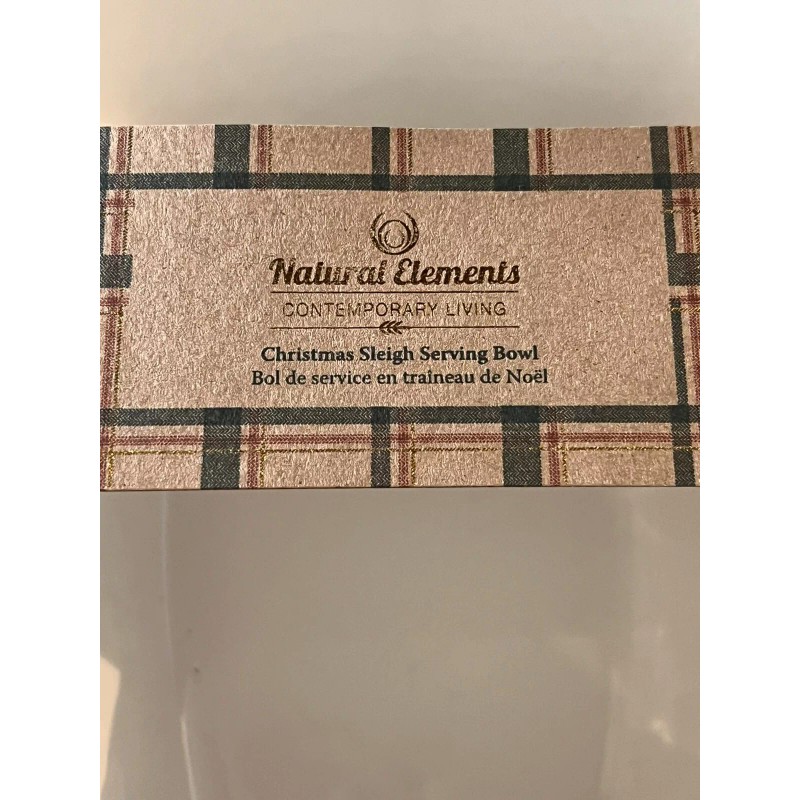 Natural Elements New! Natural Elements Christmas Sleigh Serving Bowl Holiday